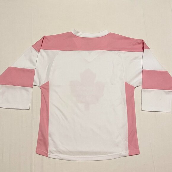NHL Women's Pink and White Toronto Maple Leafs Jersey - Picture 10 of 16